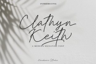 Clathyn Keith Signature: A Refined Script Font for Editorial Design
