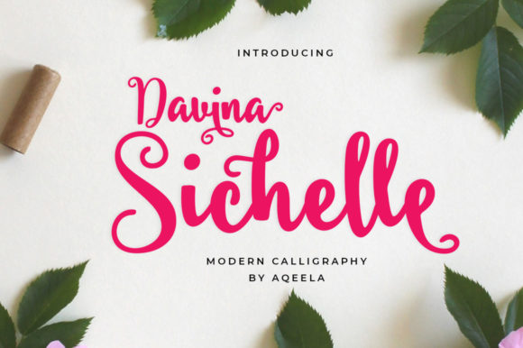 Davina Sichelle: Elevating Digital Brand Identity with Elegant Script Typography