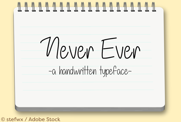 Never Ever Handwritten Font for Crafters and Sellers