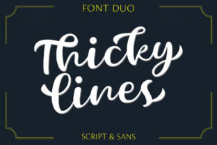 Thickylines Typeface: A Bold Handwritten Choice for Makers
